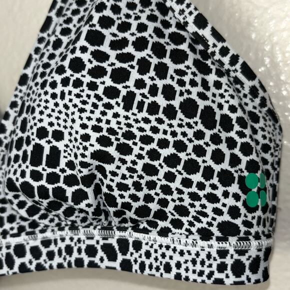 Sweaty Betty Retro Bikini Top Monochrome Croc Jacquard black/white women's XS - Picture 6 of 15